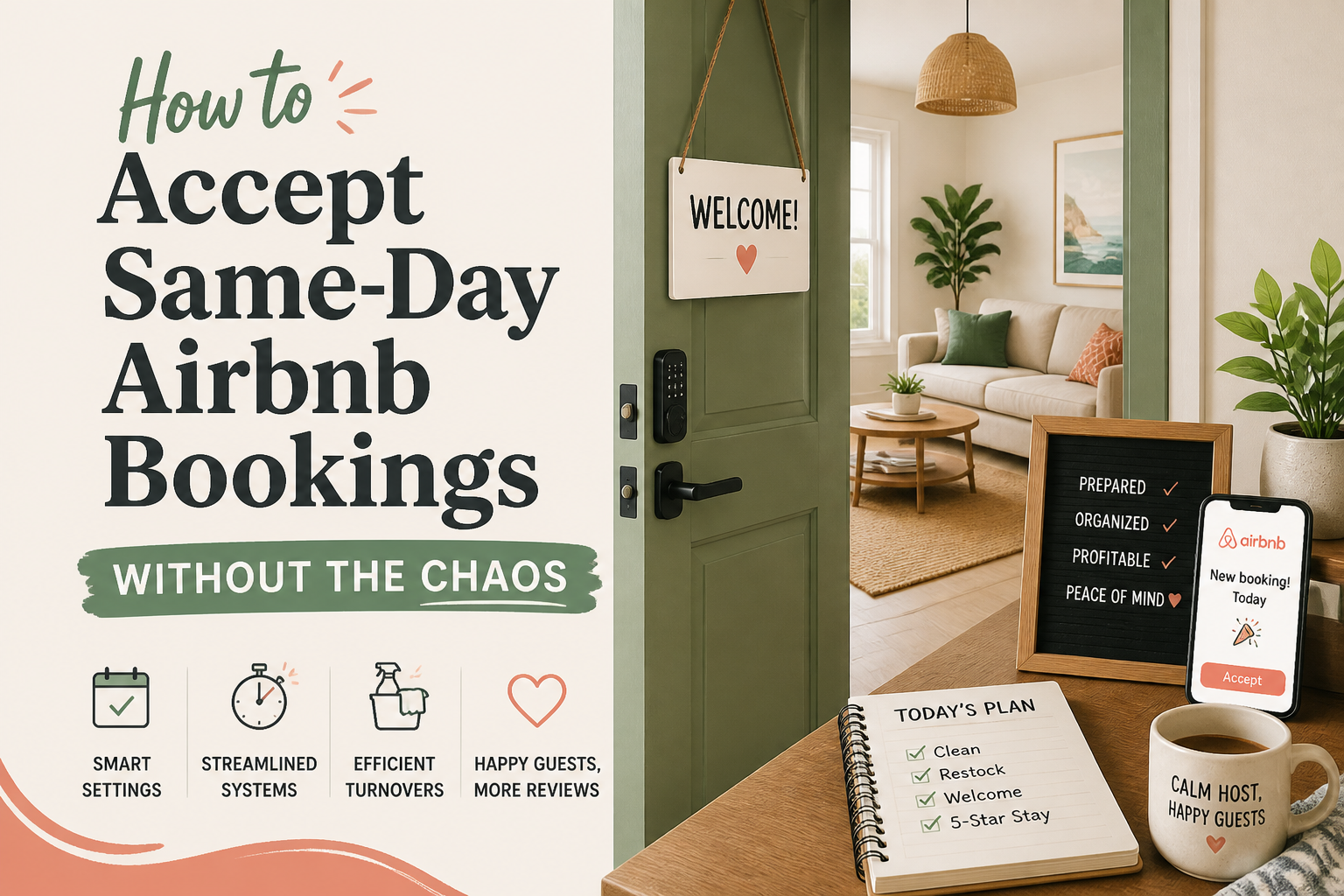 How to Accept Same-Day Airbnb Bookings Without the Chaos
