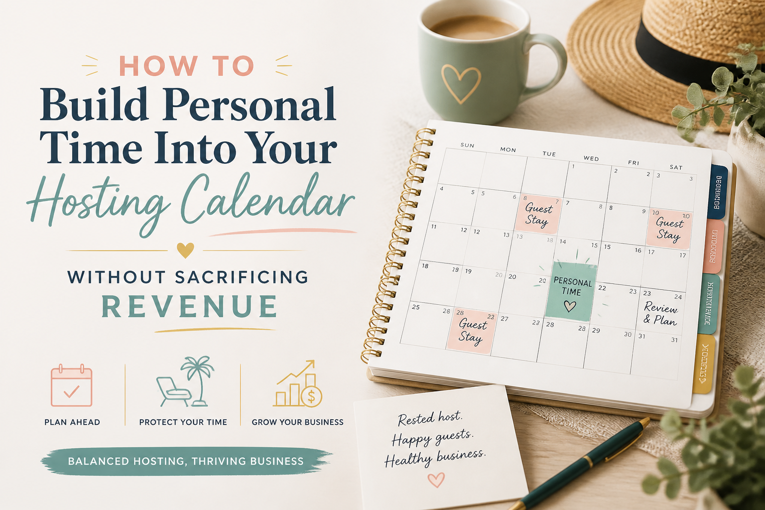 How to Build Personal Time Into Your Hosting Calendar Without Sacrificing Revenue
