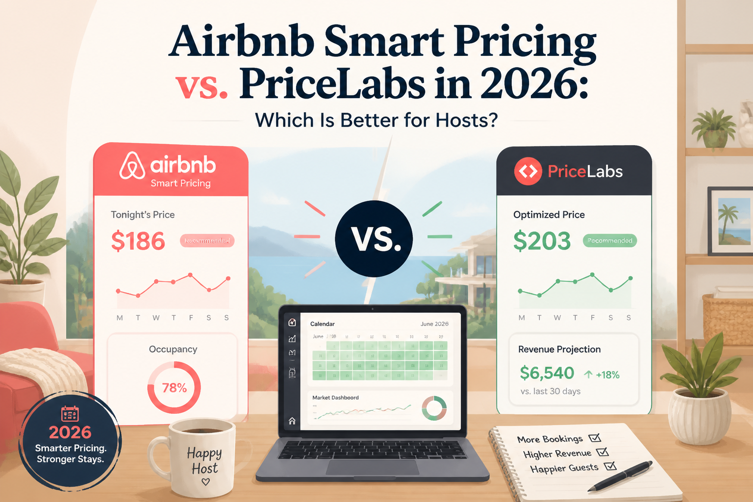 Airbnb Smart Pricing vs. PriceLabs in 2026: Which Is Better for Hosts?